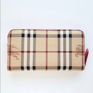 Burberry Vintage Check Two-Tone Wallet - Beige/Red